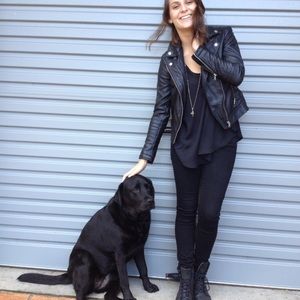 Practically brand new AE leather jacket!